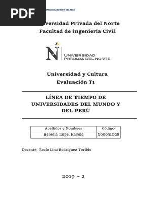 Linea De Tiempo De Las Universidades Del Mundo Lima Peru