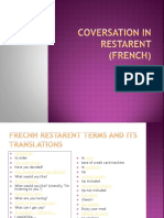 Coversation in Restarent (French)