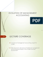 Evolution of Management Accounting