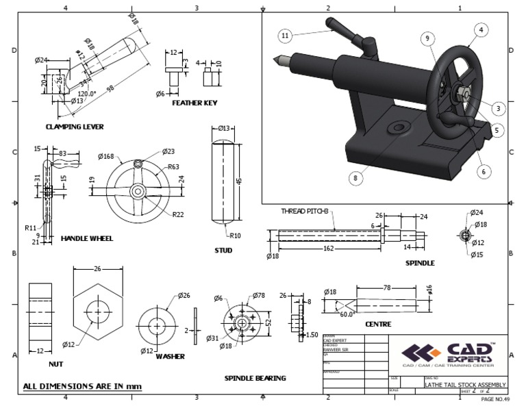 latheTailStockAssemblyFinal.pdf Metalworking Mechanical