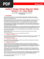 UniSim Design Stream Reporter 1.3.1 User Guide