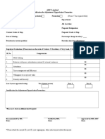 Sample Adjustment Upgradation Promotion Form