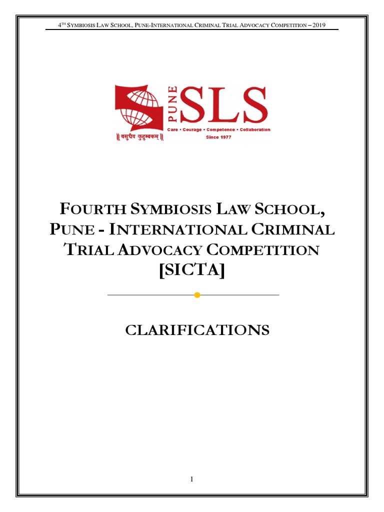Sicta-2019 Clarifications | PDF