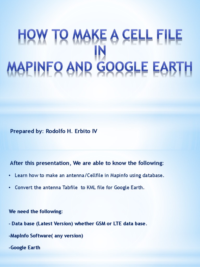 Rodolfo-How To Create Cell File in Google Earth | PDF | Geographic ...
