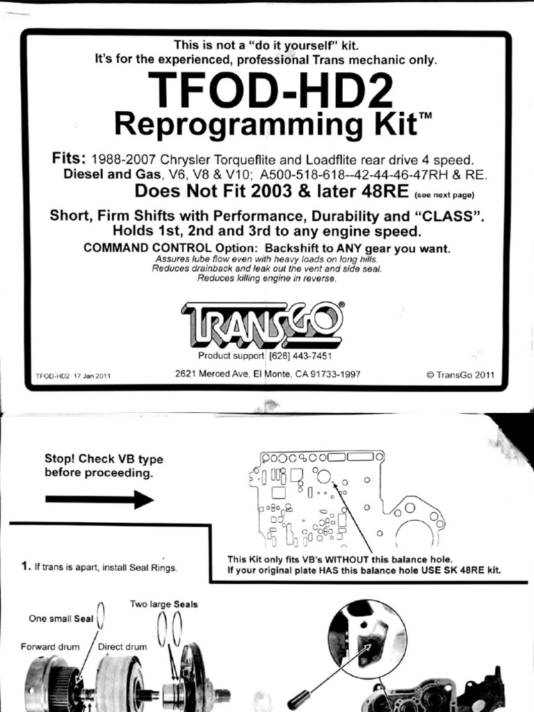 TFODHD2 Repr Kit Manual PDF