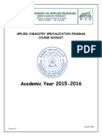 Syllabus of Applied Chemistry