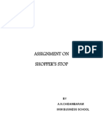 Assignment On Shopper'S Stop: BY A.N.Chidambaram Iikm Business School