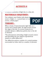 Observe Light Diffraction Thin Slit