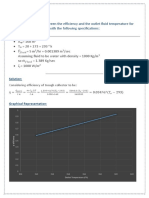 Solar Energy 2 , Graph between the efficiency and the outlet fluid temperature for parabolic trough collector