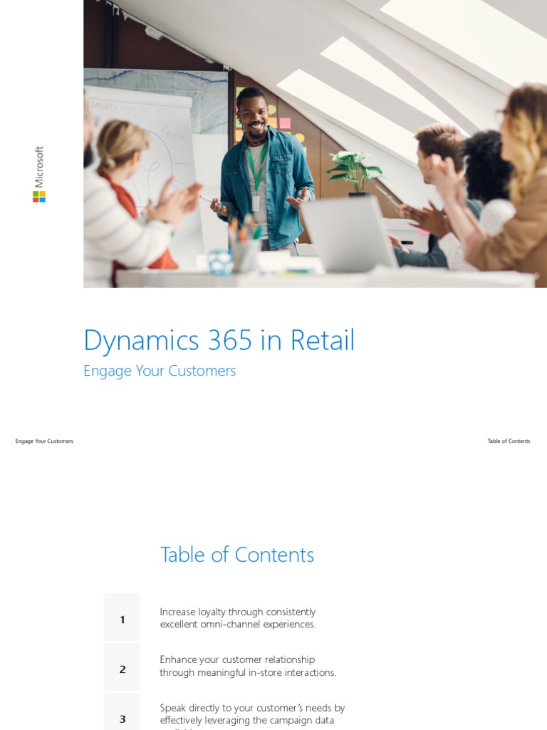 Dynamics 365 for Retail Engagement | PDF | Retail | Sales