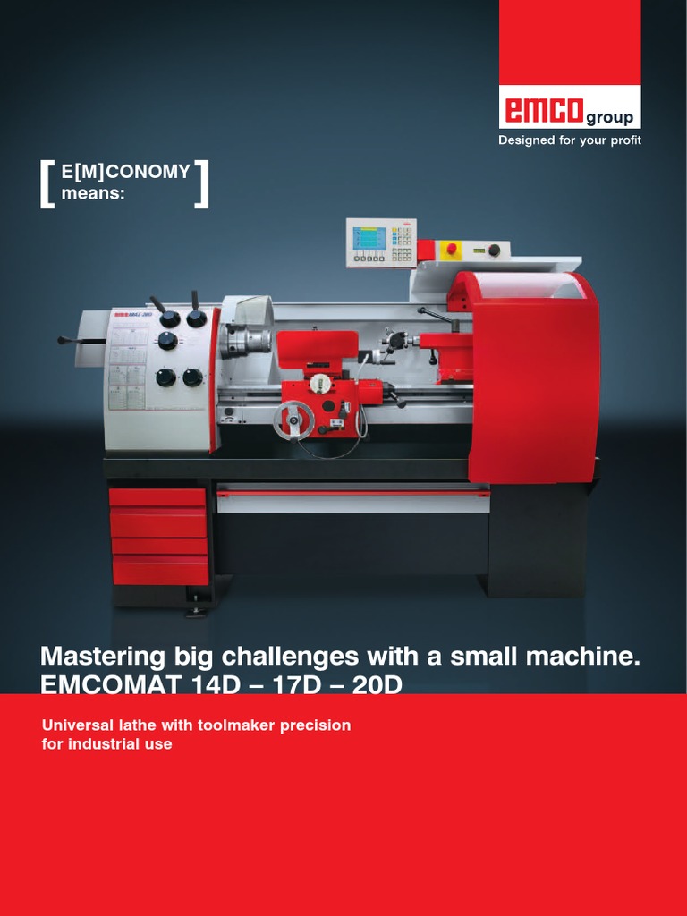 EMCOMAT 14D: Precision Lathe Overview | PDF | Tools | Manufactured Goods