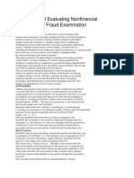 Obtaining and Evaluating Nonfinancial Evidence in a Fraud Examination