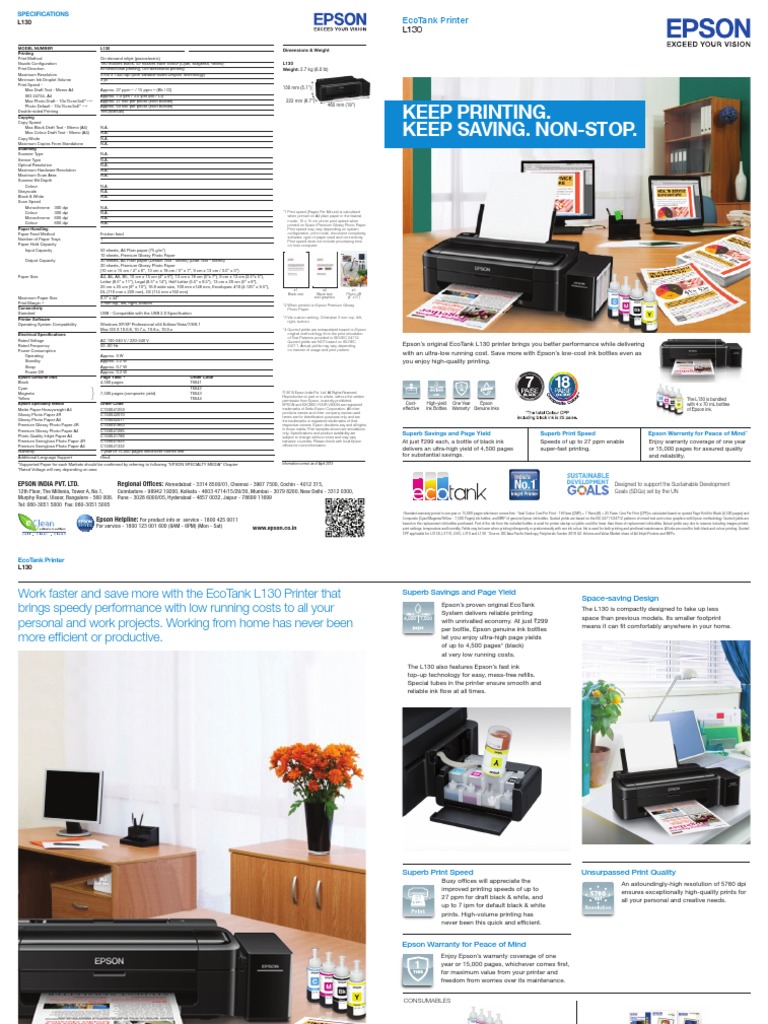 epson l130 specification pdf