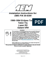 Installation and Tuning Guide for AEM EMS on 1990-1994 Mitsubishi Eclipse