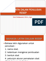 Bahasa Latin Dalam Peresepan