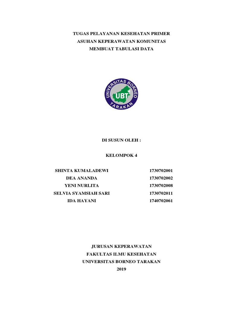 Asuhan Keperawatan Komunitas Tabulasi Data Kel 4