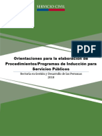 Actualización 2018 Orientaciones para La Elaboración de Procedimientos de Inducción para Servicios Públicos