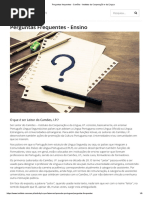 Perguntas Frequentes - Ensino