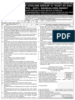 Recruitment of Civilian Group 'C' Posts at ASC Centre (South) - 2ATC, Bangalore