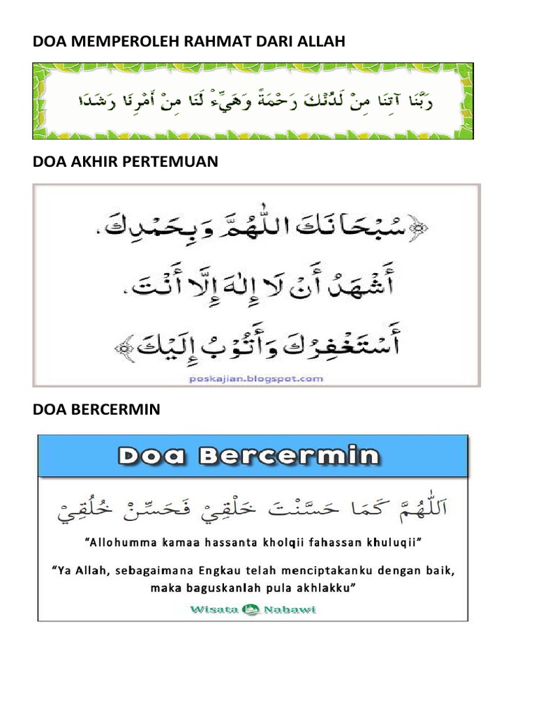 Doa Memperoleh Rahmat Dari Allah