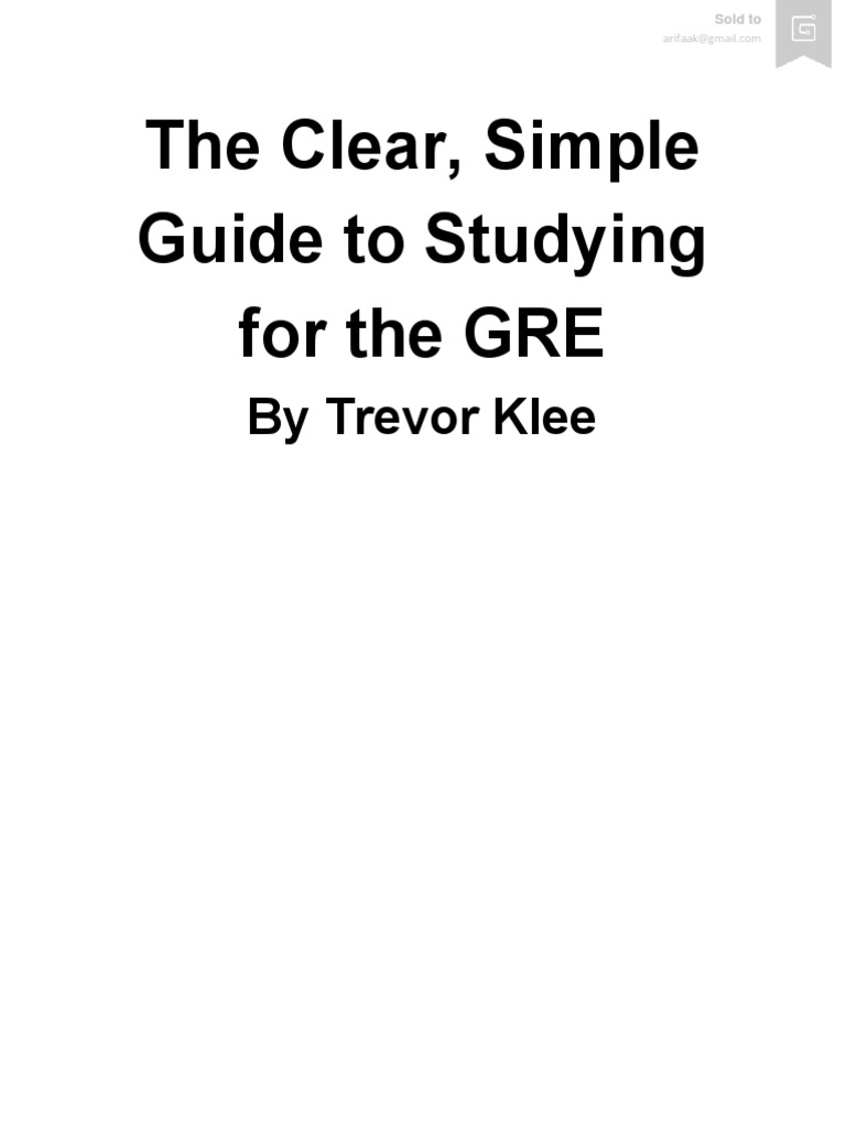 GRE Study Guide: Strategies & Tips | PDF | Graduate Record Examinations ...