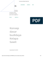 Konsep Dasar Budidaya Kelapa Sawit