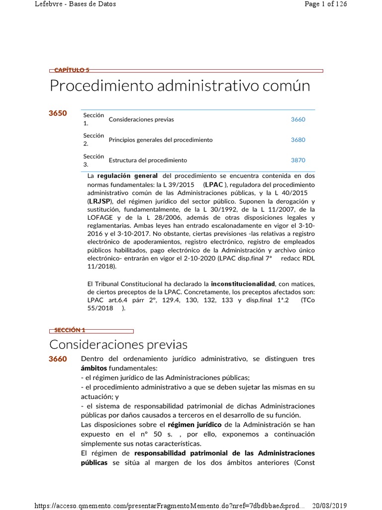 Procedimiento Administrativo Común | PDF | Caso de ley | Ley de la Unión  Europea