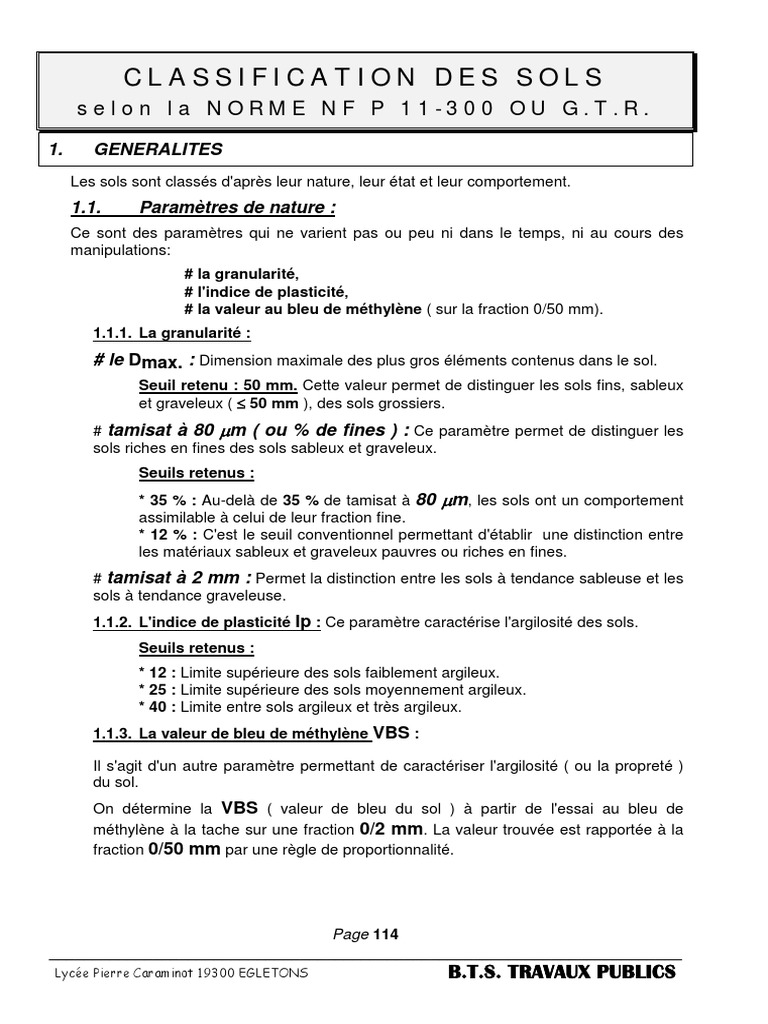 Classification des sols en géotechnique | PDF | Sol (pédologie ...