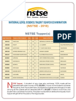 NSTSE Topper Achieves Perfect Score Wins Rs. 2 Lakh