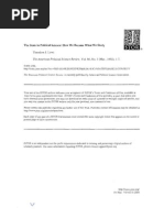 Download Theodore J Lowi - The State in Political Science by Claudia-Ruxandra Iane SN43998846 doc pdf