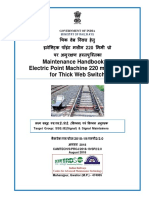 Maintenance Handbook On Electric Point Machine 220 MM Throw For TWS PDF