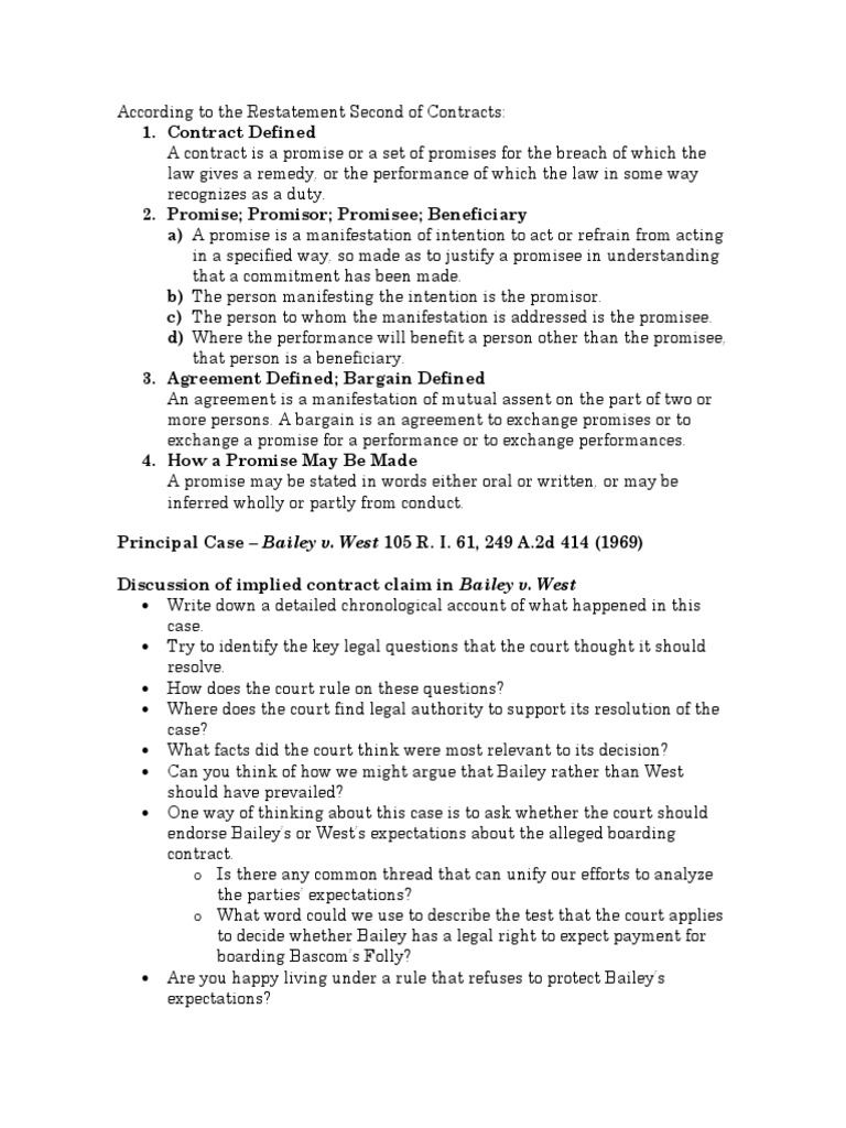 According to the restatement second of contracts pdf tort trespass