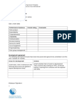 Performance Agreement Template