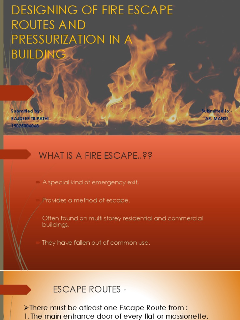 Fire Escape Route Design Guidelines | PDF | Door | Stairs