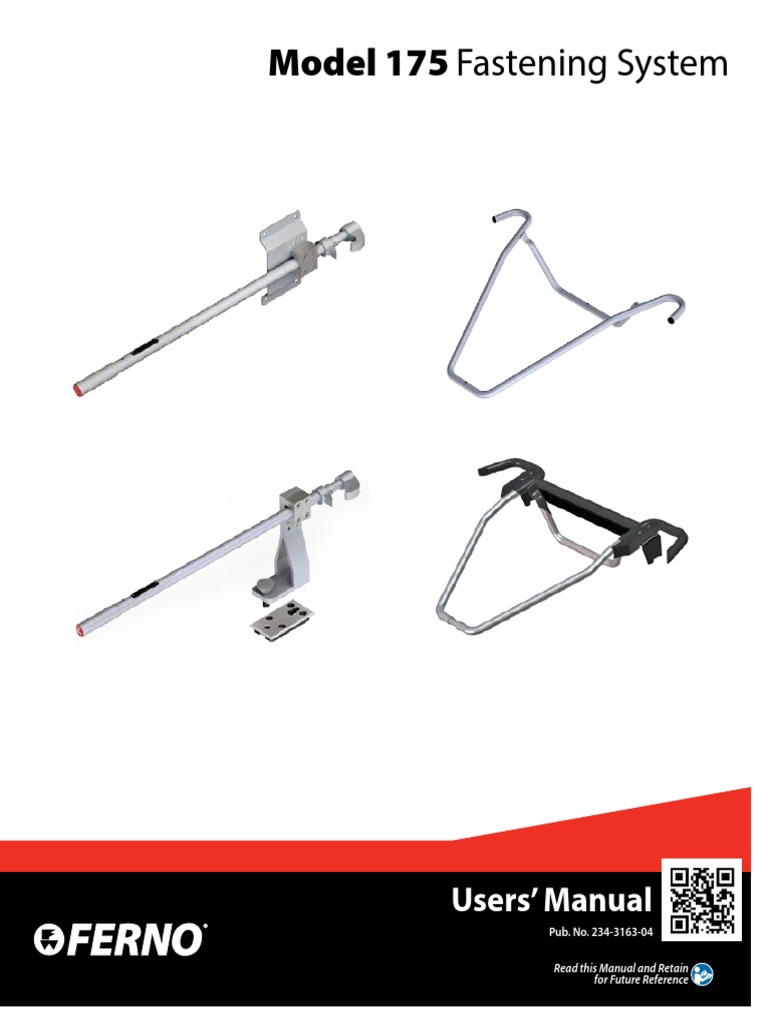 Ferno 175 Fastener System User Manual PDF Ambulance Screw