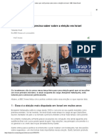 5 Coisas Que Você Precisa Saber Sobre a Eleição Em Israel - BBC News Brasil