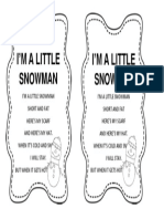 Little Snowman Poem