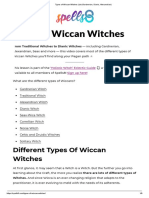 Types of Wiccan Witches List (Gardnerian, Dianic, Alexandrian) PDF
