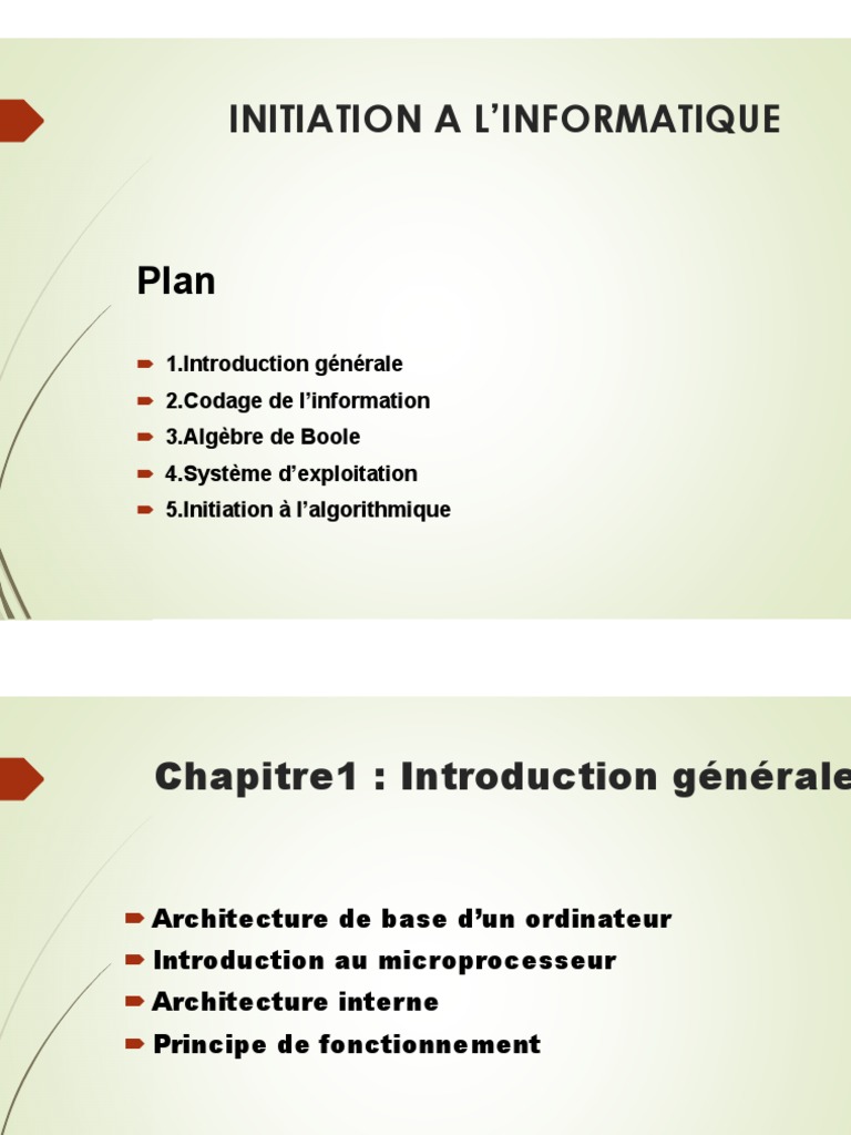 Introduction à l'informatique | PDF | Programme informatique ...