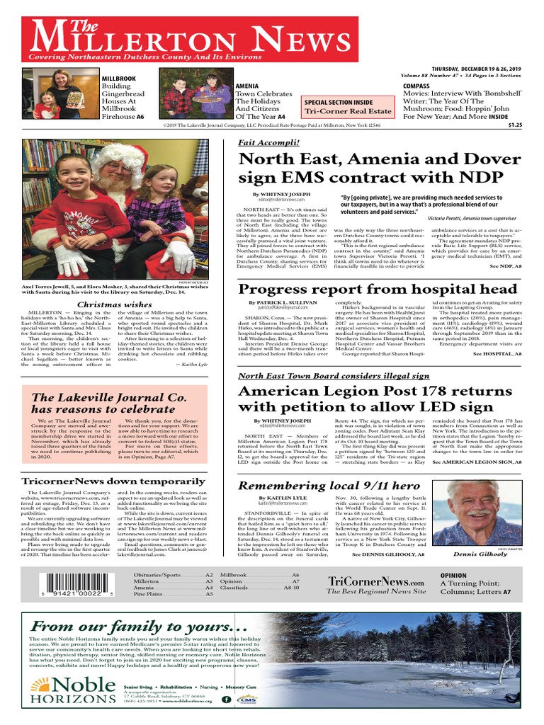 The Millerton News December 19 & 26, 2019 PDF Sports