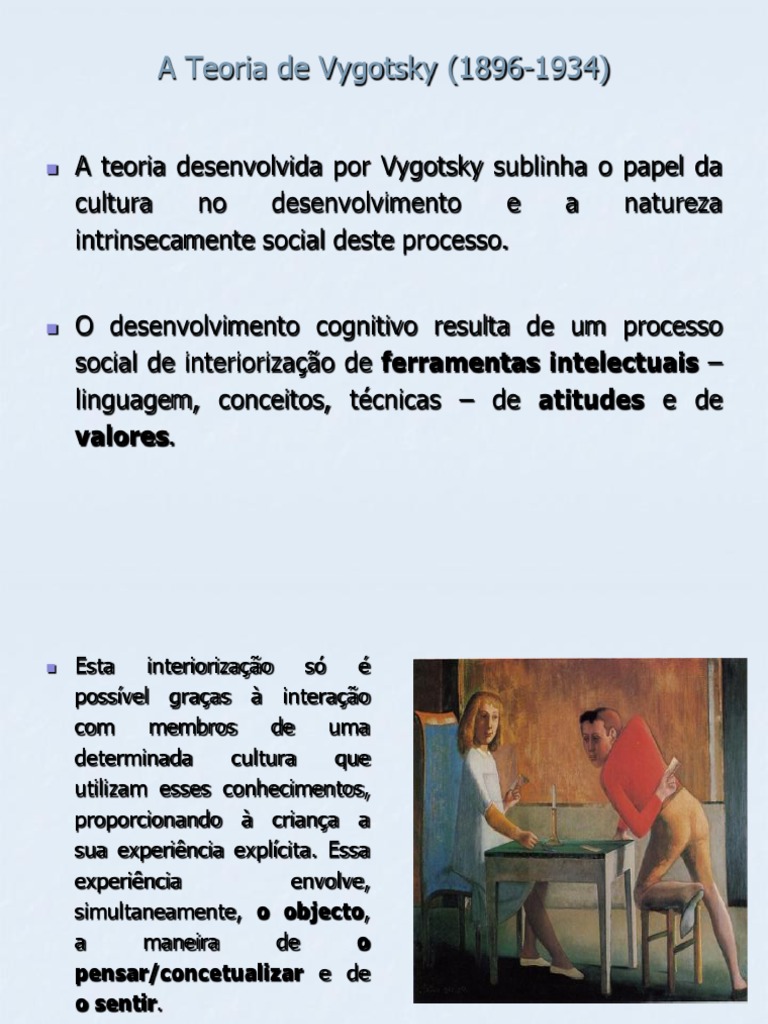 A Teoria de Vygotsky | PDF | Pensamento | Aprendizado