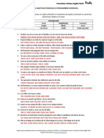 Práctica - Adjetivos Posesivos Vs Pronombres Posesivos