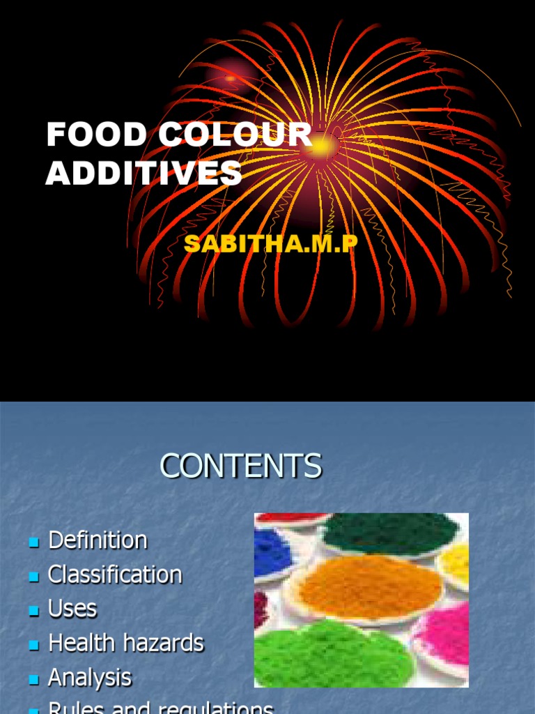 Food Coloring Agents Pptnew PDF Foods Food And Drink