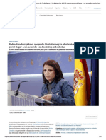 Pedro Sánchez Pide El Apoyo de Ciudadanos y La Abstención Del PP Mientras Prevé Llegar A Un Acuerdo Con Los Independentistas - España