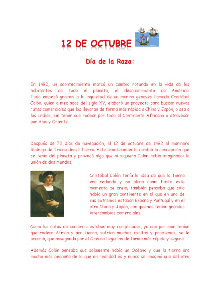 Octubre 12 | PDF | Exploración de América del Norte | Cristobal colon