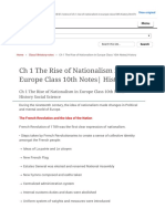 CH 1 The Rise of Nationalism in Europe Class 10th Notes - History Study Rankers