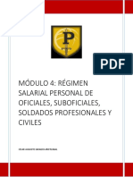 Modulo 4. Régimen Salarial Personal de Oficiales, Suboficiales, Soldados Profesionales y Civiles