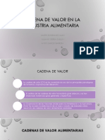 Cadena de Valor en La Industria Alimentaria