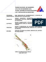 Informe de Análisis de Riesgo en Zonas Urbanas Del Distrito de Punta Negra