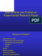 Publish Experimental Research in Journals & Conferences